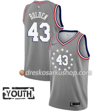 Dječji NBA Dres Philadelphia 76ers Jonah Bolden 43 Nike 2018-19 City Edition Siva Swingman